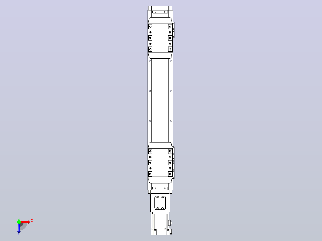 滚珠丝杠线性轴TPA-GCRS-80-1610C-L100-M-M20-N3俯视图