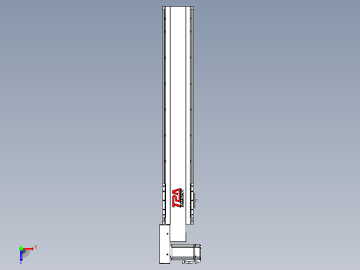 皮带直线轴半封闭可选导轨TPA-HNB-120D-110-L600-ML-C-P40-N3俯视缩略图