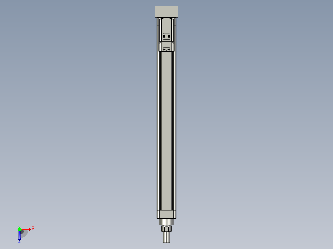 MTE63-600-P-M400W-A-S3 MTE63电动缸 最大负载300kg 400W电机间接安装俯视图