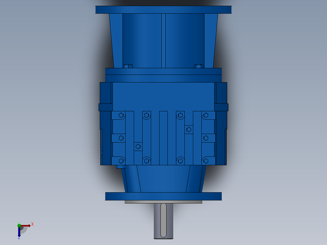 RF17ZP斜齿轮减速机RF17-5.76-M1-P63-Φ120俯视图