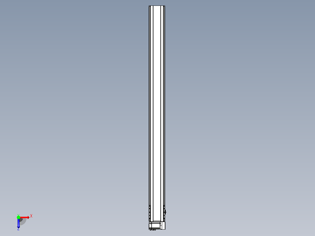 皮带直线轴半封闭可选导轨TPA-HNB-175D-140-L2100-RU-Y-P75-N3俯视图