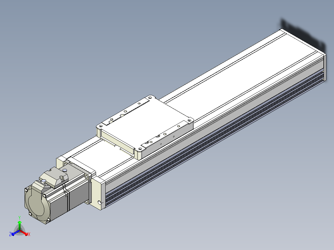 滚珠丝杠直线轴带导轨全封闭TPA-HCR-105D-1610C-L250-M-Y-P40-N3主视图