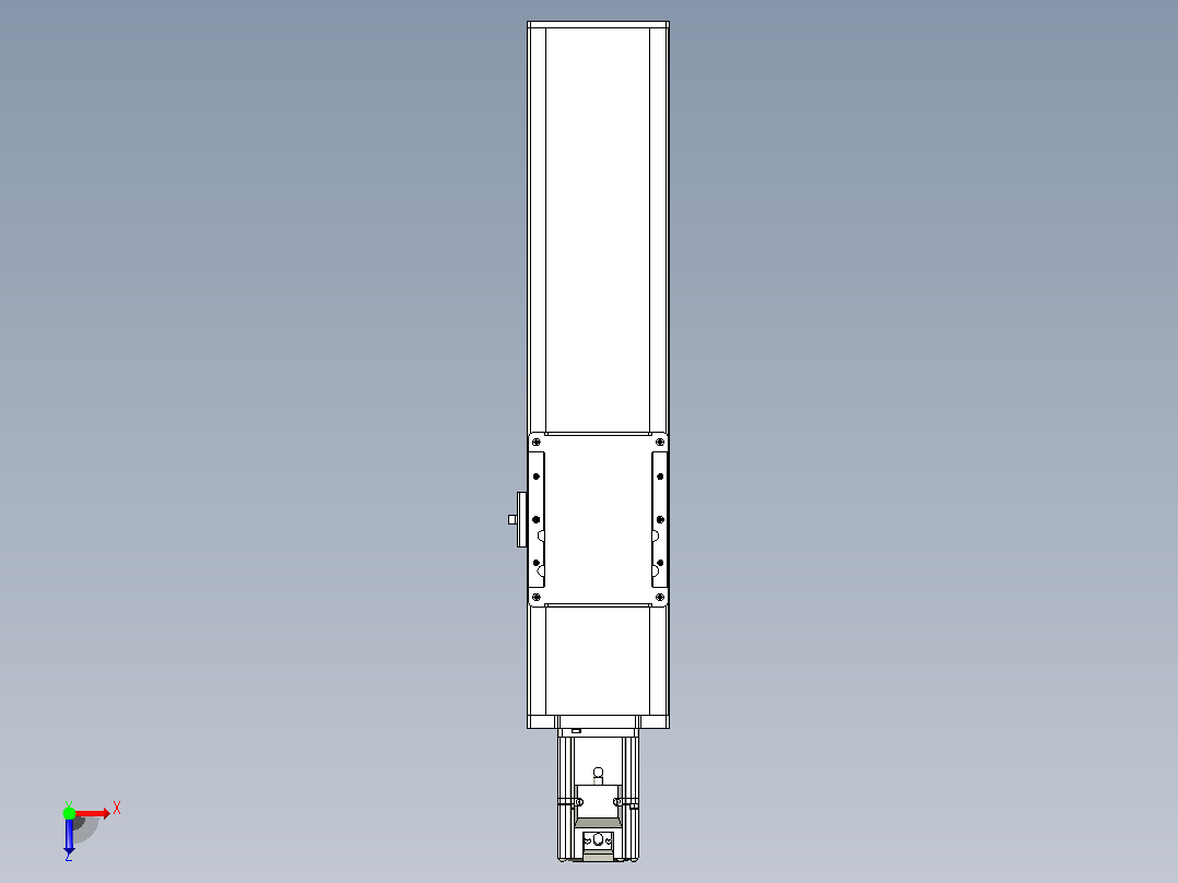 滚珠丝杠直线轴带导轨全封闭TPA-HCR-105D-1610C-L250-M-Y-P40-N3俯视图