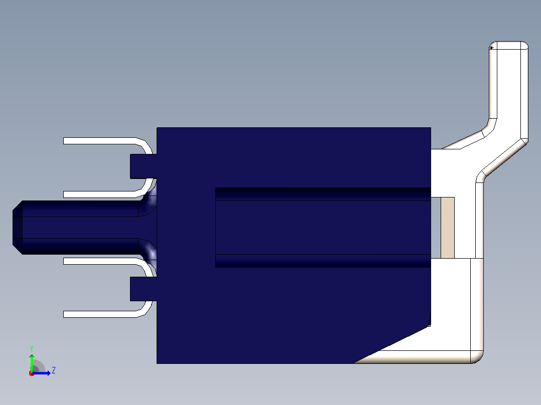 LOTES PCI Express X16连接器左视图