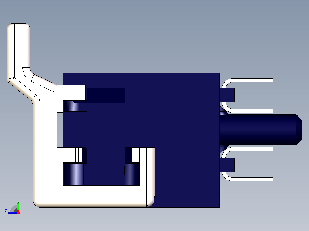 LOTES PCI Express X16连接器右视图