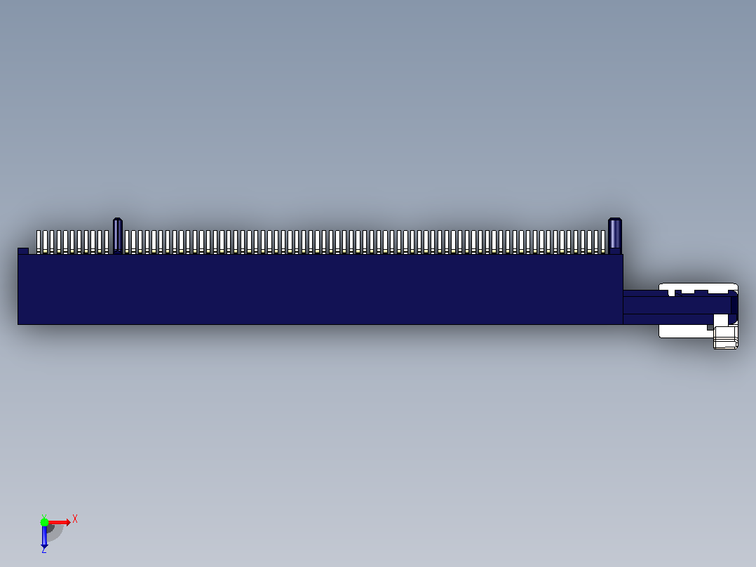 LOTES PCI Express X16连接器俯视图