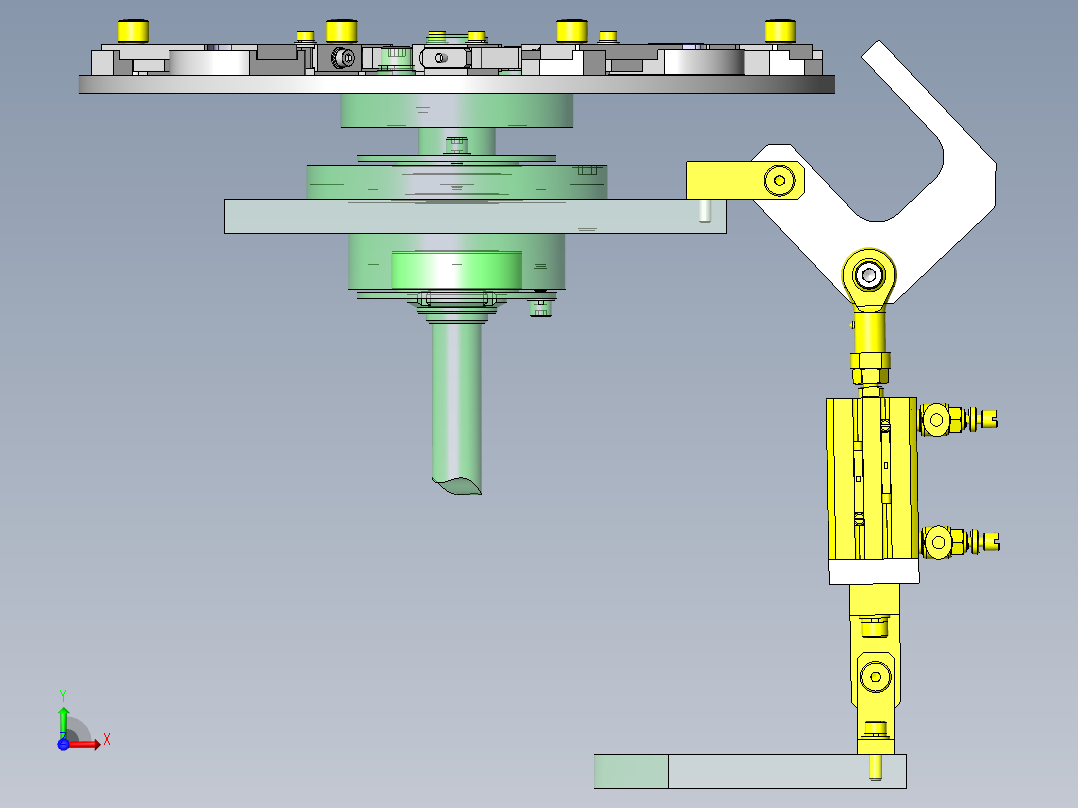 工件夹紧机构前视图