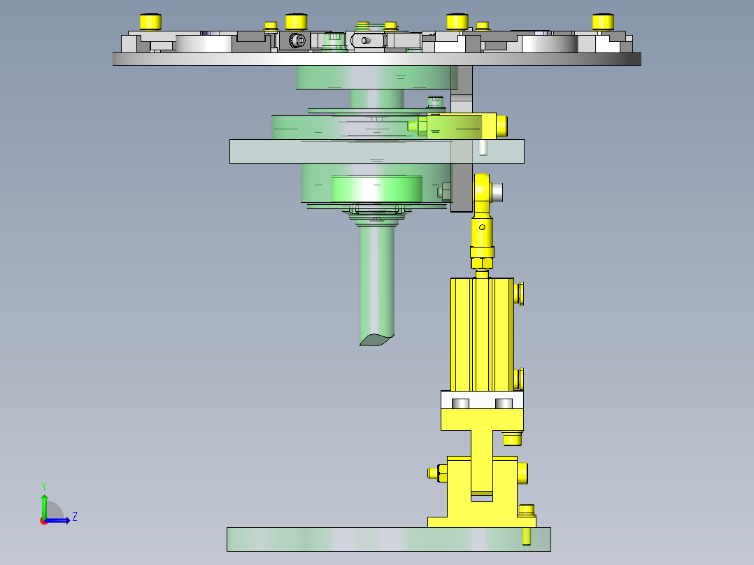 工件夹紧机构左视图