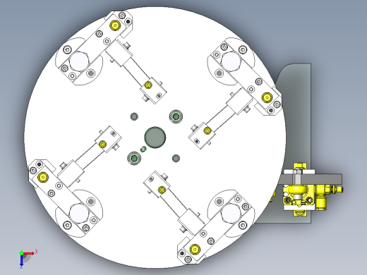 工件夹紧机构俯视缩略图