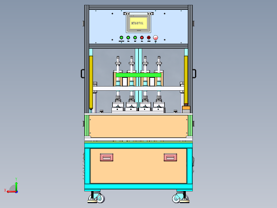 检漏夹具后视图