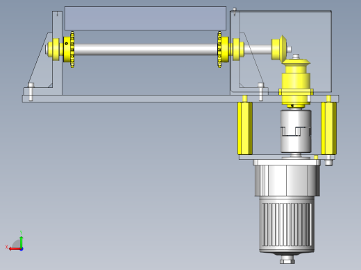 输送机驱动部位直角配置机构后视缩略图