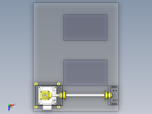 输送机驱动部位直角配置机构俯视缩略图