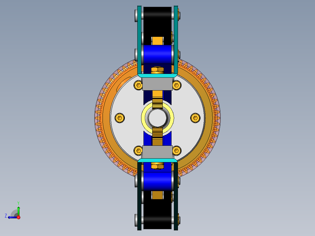 pince-robot夹持机械爪3D数模图纸 Solidworks设计右视图