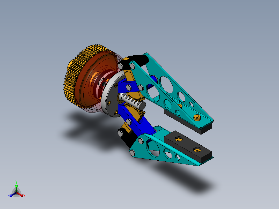 pince-robot夹持机械爪3D数模图纸 Solidworks设计正等轴测图