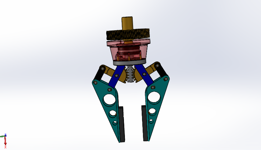 pince-robot夹持机械爪3D数模图纸 Solidworks设计