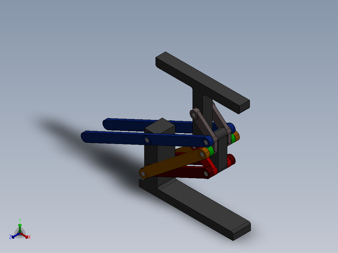 8杆升降机构正等轴测图