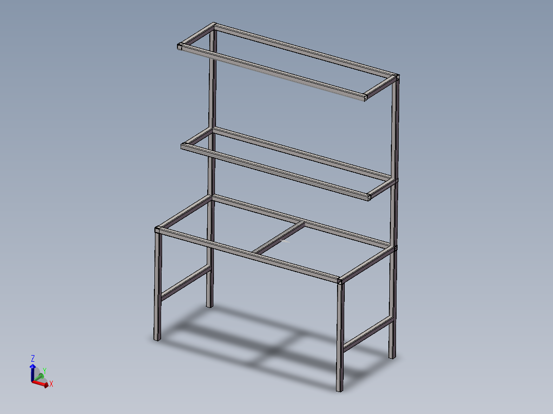 电工工作台框架3D模型