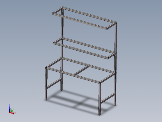 电工工作台框架3D模型