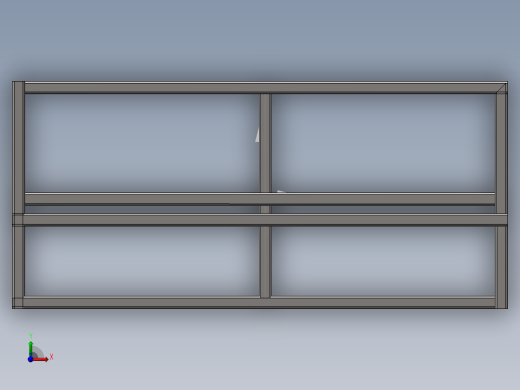 电工工作台框架3D模型前视缩略图