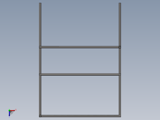 电工工作台框架3D模型俯视缩略图