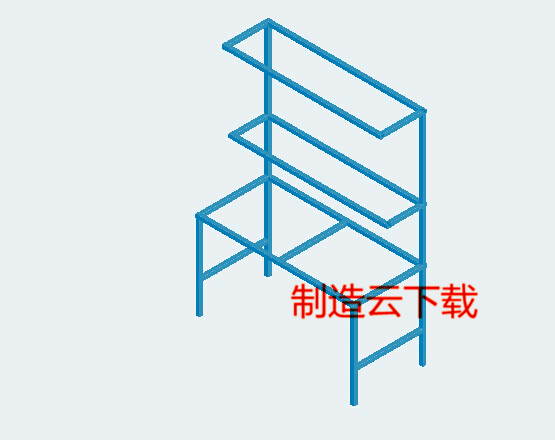 电工工作台框架3D模型