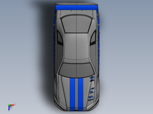 solidworks 日产Skyline GT-R R34跑车俯视缩略图