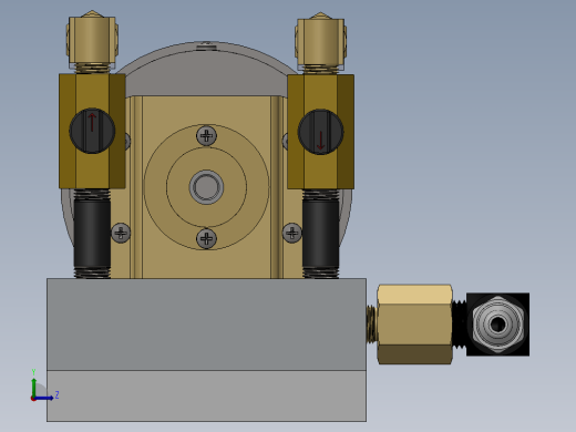 solidworks 特斯拉涡轮机左视缩略图