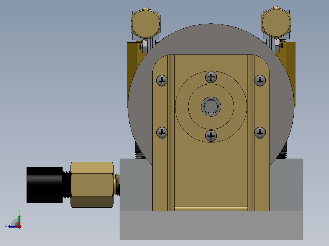solidworks 特斯拉涡轮机右视图