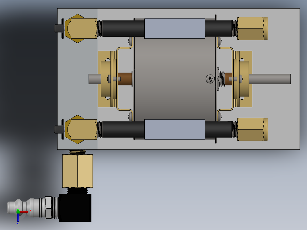 solidworks 特斯拉涡轮机俯视图