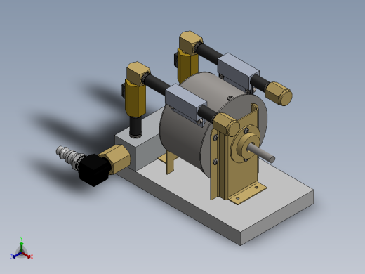 solidworks 特斯拉涡轮机正等轴测缩略图