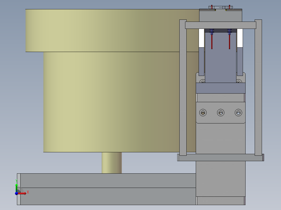 铅帽上盖振盘送料结构图前视图