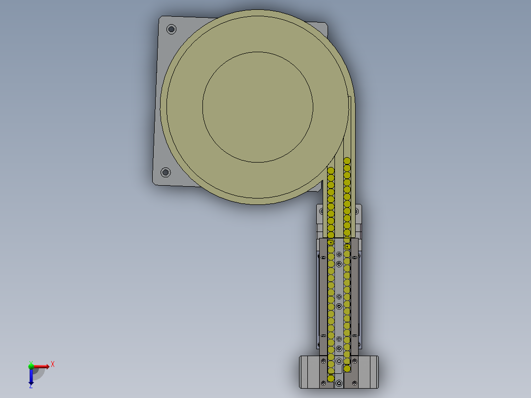 铅帽上盖振盘送料结构图俯视图