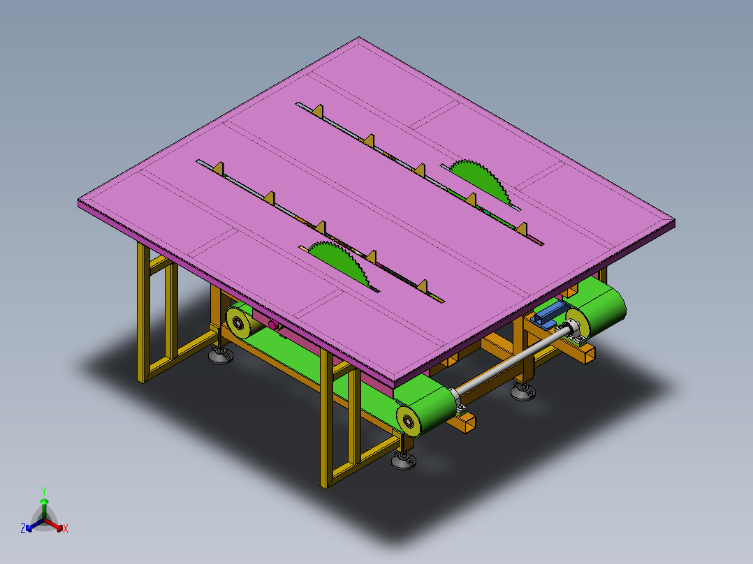 2022.09月-通用型自动切割机sw18可编辑正等轴测图