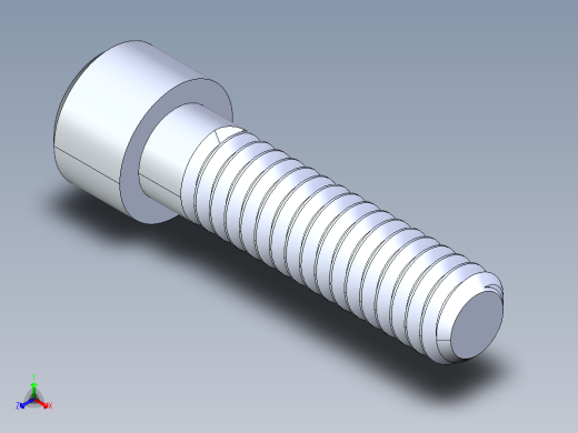 粗螺纹 SHCS 螺钉-SHCS 0.25x20x1.STEP