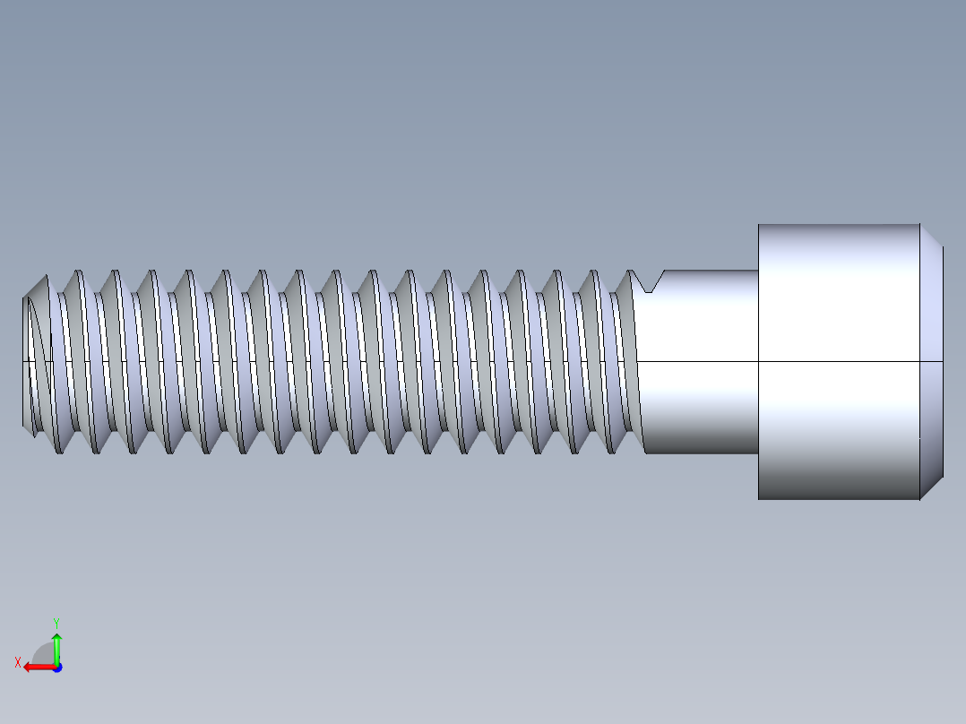 粗螺纹 SHCS 螺钉-SHCS 0.25x20x1.STEP后视图