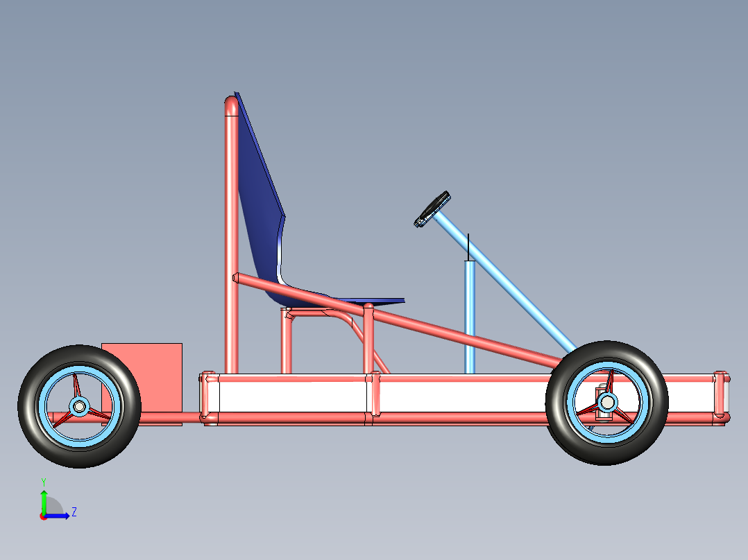 卡丁车模型图左视图