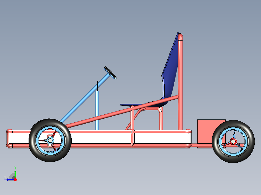 卡丁车模型图右视图