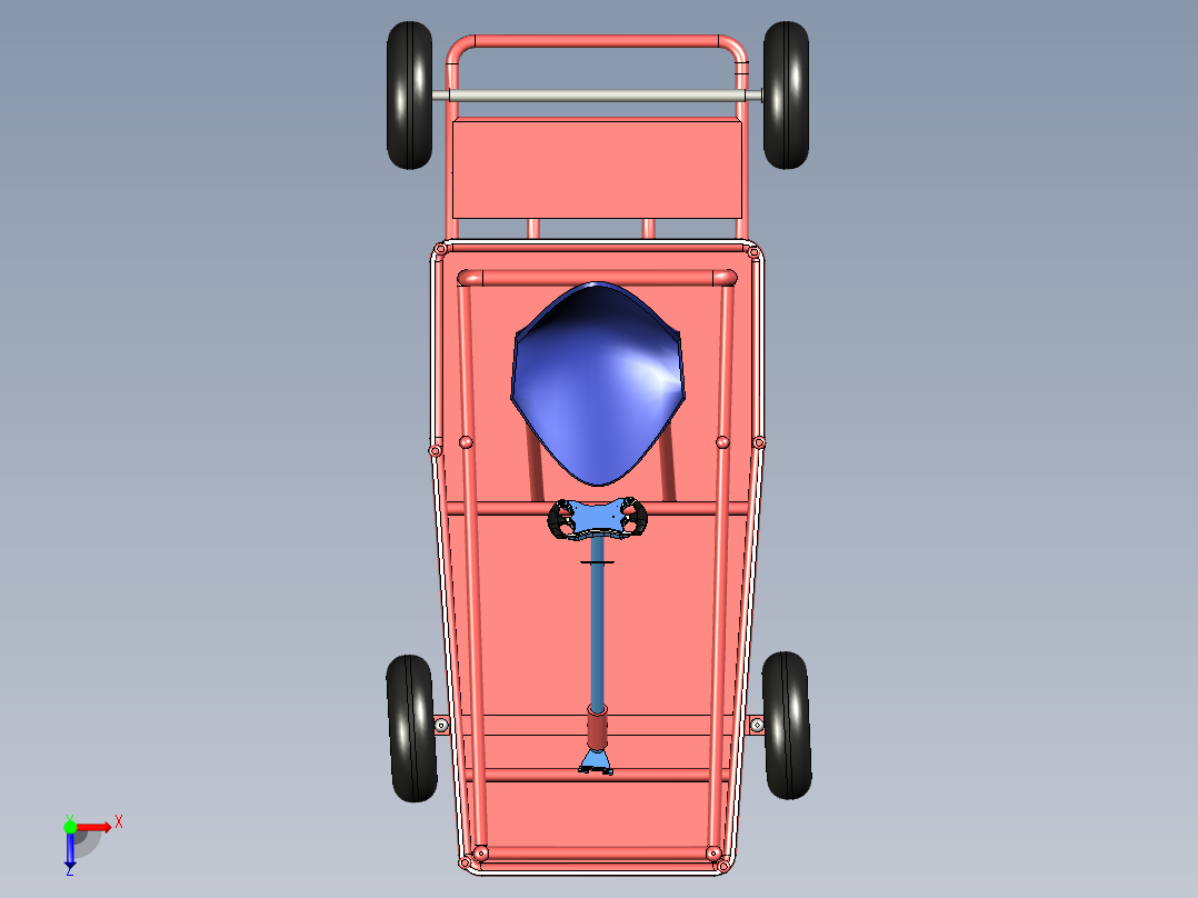 卡丁车模型图俯视图