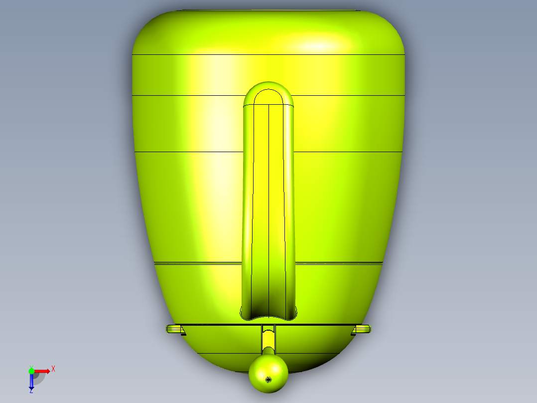 企鹅形状茶壶俯视图
