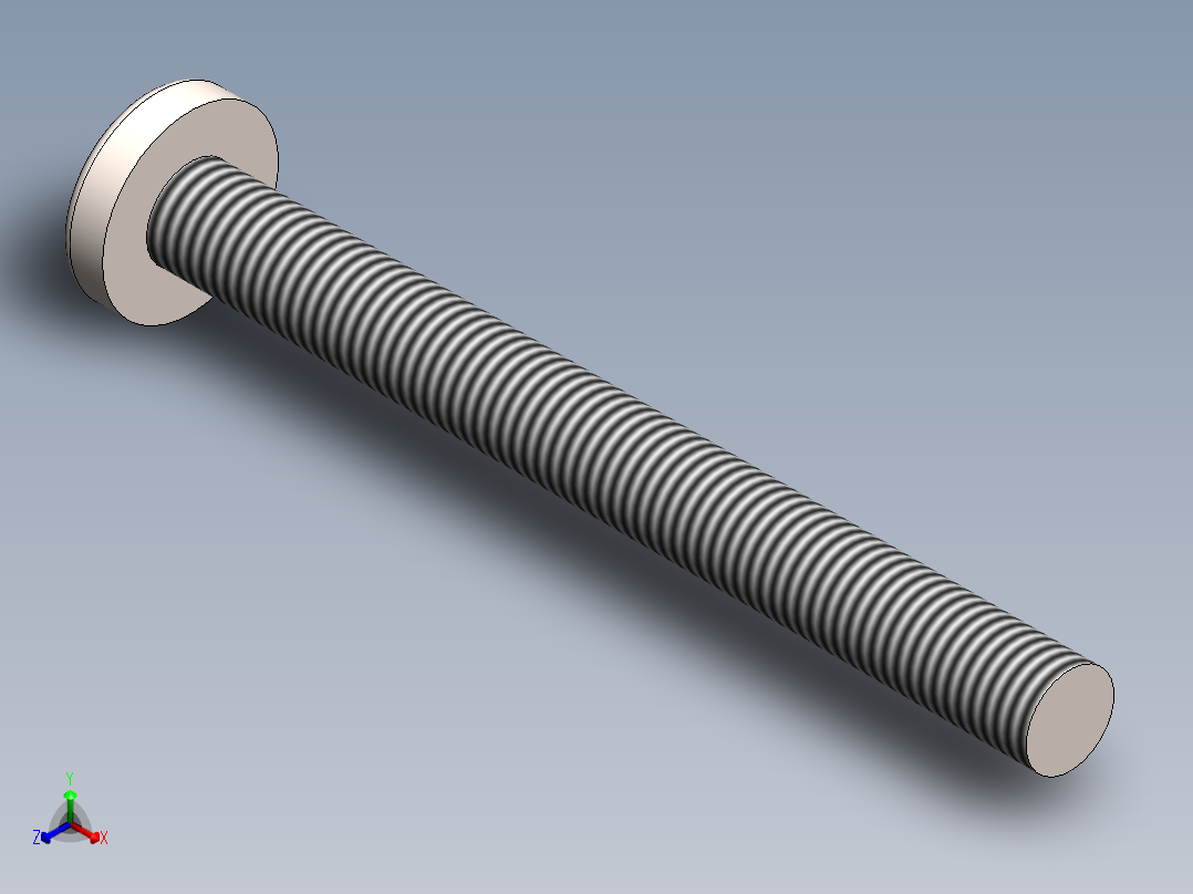 螺丝 M4 十字盘头-M4x40 Screw head.SLDPRT正等轴测图