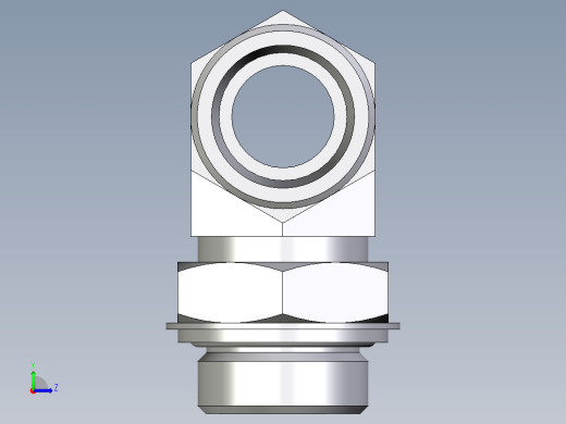 卡套式工业通用硬管接头EO_Adjustable_locknut_branch_tee_TEE25SROMDCF左视缩略图