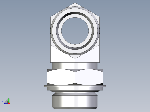 卡套式工业通用硬管接头EO_Adjustable_locknut_branch_tee_TEE25SROMDCF右视缩略图