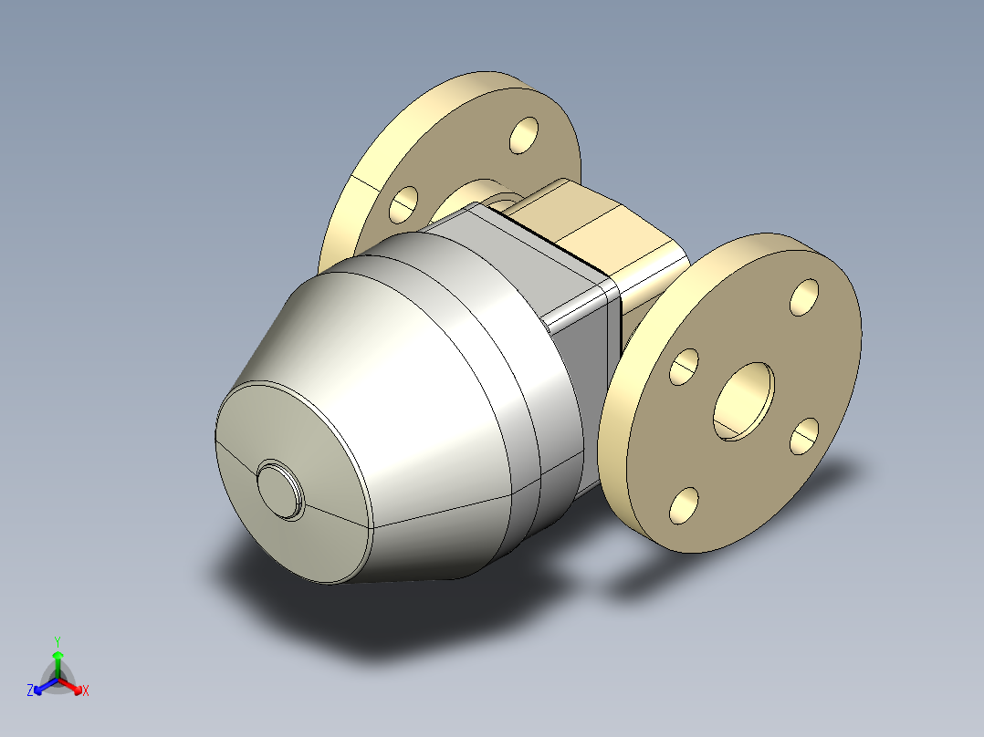 5DKMOMCP NC 气动隔膜阀，常闭，固定法兰钻孔PN10 16。面对面根据EN 558-1 PP-H正等轴测图