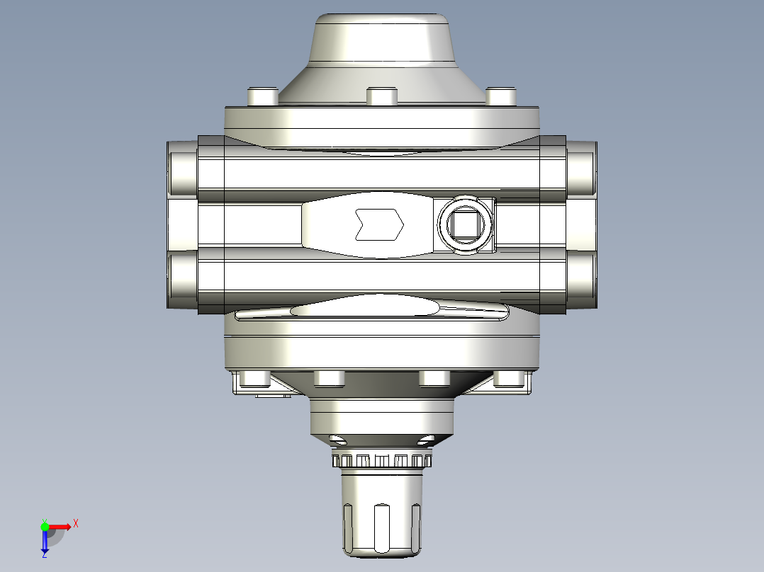 标准手动压力调节器P3Z AIR PREP SYSTEM AIR PRESSURE REGULATORS - P3YZ SERIES (12)俯视图