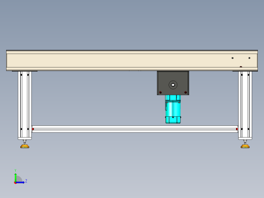 LE-链条传动滚筒输送线左视缩略图