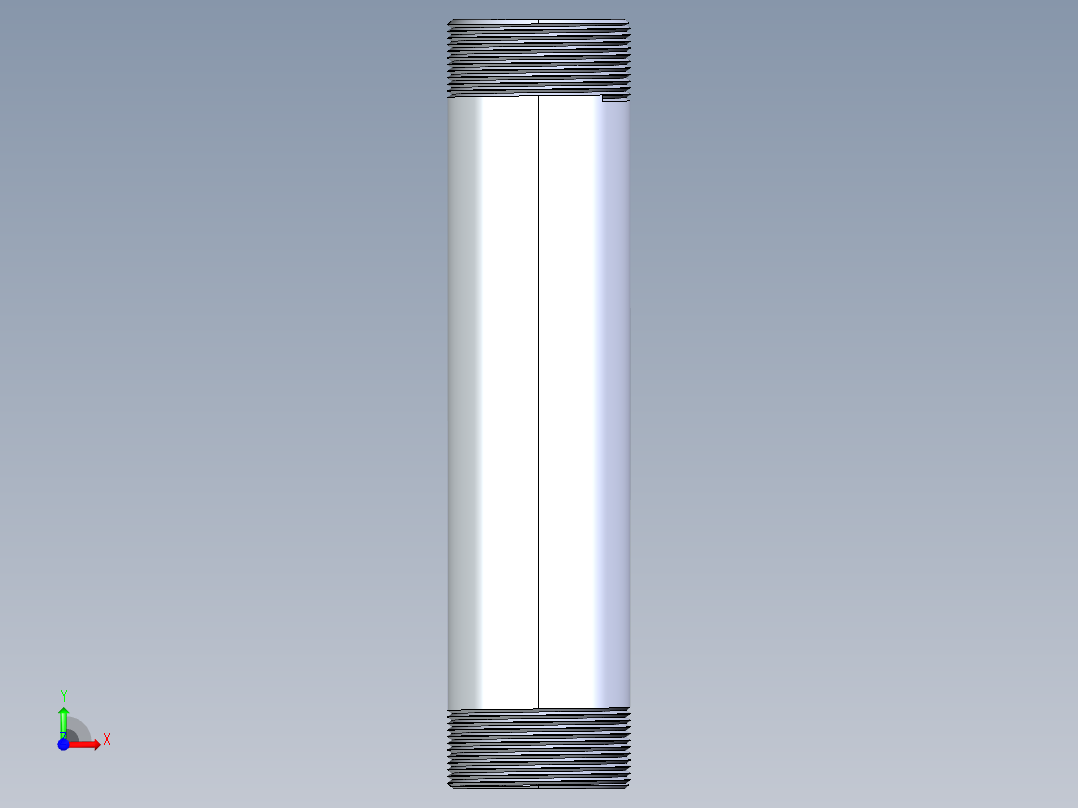 聚氯乙烯配件33-Sch80_Nipple_MPTxMPT_861-258_2in x 10in前视图