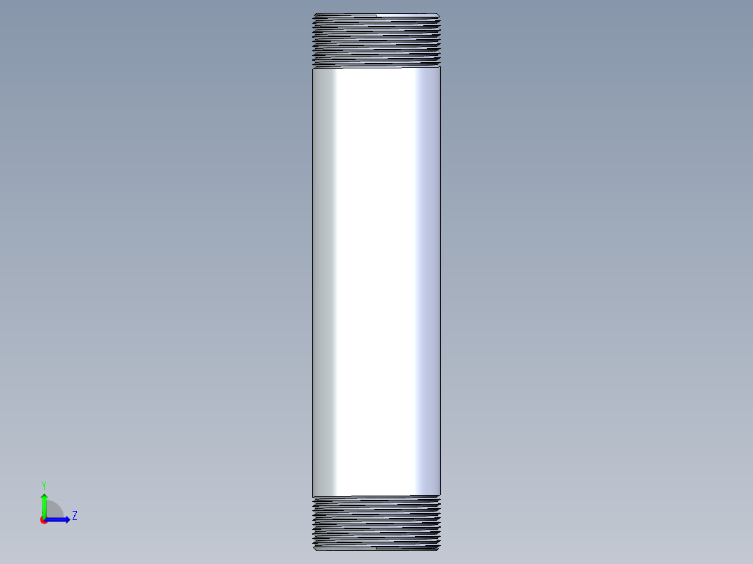 聚氯乙烯配件33-Sch80_Nipple_MPTxMPT_861-258_2in x 10in左视图