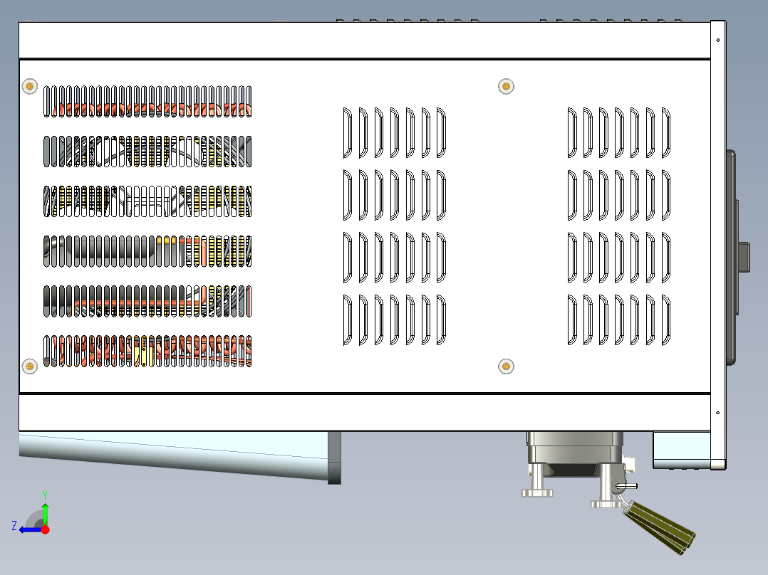 商用立式冰淇淋机三维模型右视图