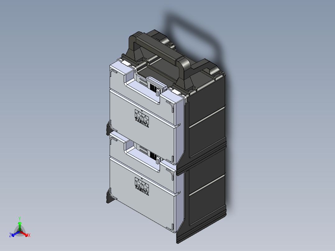 四驱车修理箱正等轴测图
