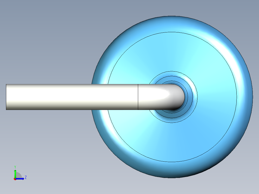 无源元件封装-RES-1W-H-MF左视图